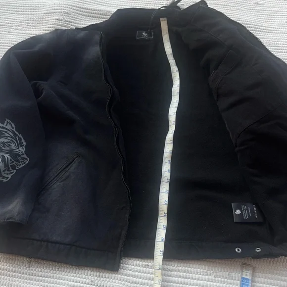 Darc Sport “Been Through It Hard Work” Zip Jacket – Distressed Blackout - Picture 9 of 16